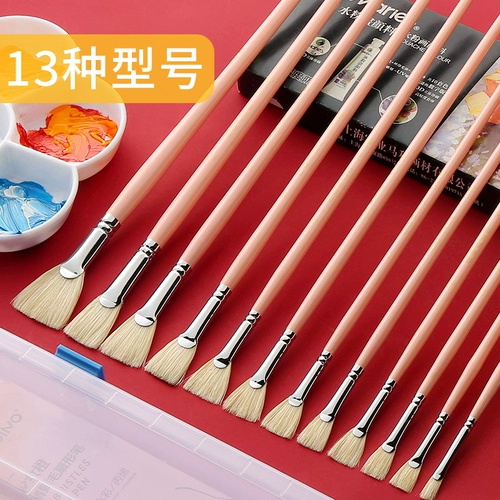 博格利诺 Гуашь, мел, художественный комплект, профессиональная художественная кисть, акварель, розовый акрил, 6 шт, 13 шт