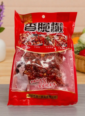 涎妹儿香脆椒300g辣椒脆花生仁干锅虾排骨兔下酒菜零食小吃袋装