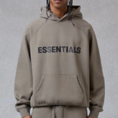 Essentials20FW Graphic字母圆领套头长袖 卫衣 FOG 灰褐色 橄榄色