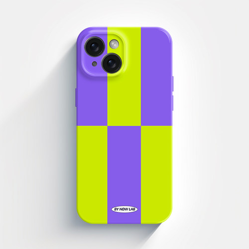 原创高级撞色紫色荧光绿设计适用iPhone16promax手机壳小米15华为P70mate60荣耀200苹果14小众全包nova13菲林