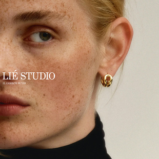 Studio曲线U形几何镂空耳环简约小众丹麦官方授权25SS 现货Lie