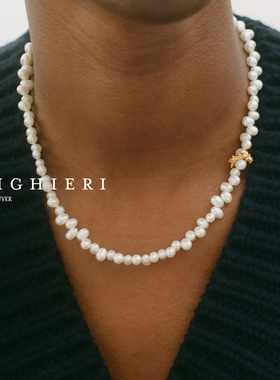 现货Alighieri椭圆天然珍珠串复古英国纯手工高级项链白百何同款