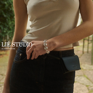 现货26SS新款 Studio圆形圆环纹理雕塑极简风高级手链官方授权 Lie