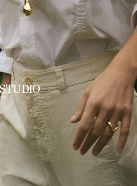 现货Lie Studio曲线V形波浪线条戒指极简风丹麦简约高级官方授权