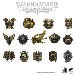 赛凡包邮战锤30K周边燃烧的银河荣誉战团金属胸针徽章官方正版