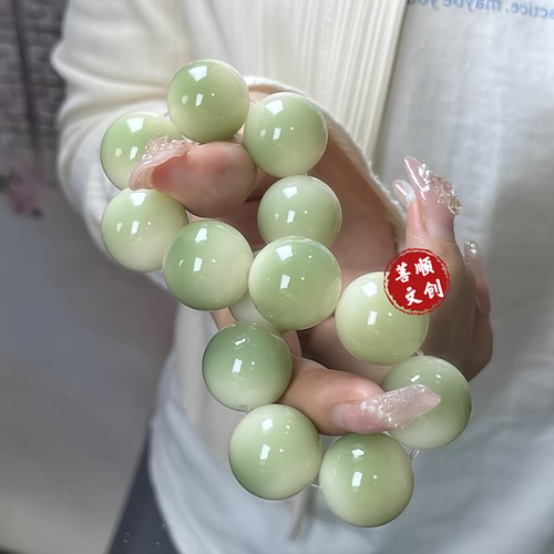 大尺寸盘串菩提根20MM手串原生态圆珠菩提子绕指柔文玩男女佛珠