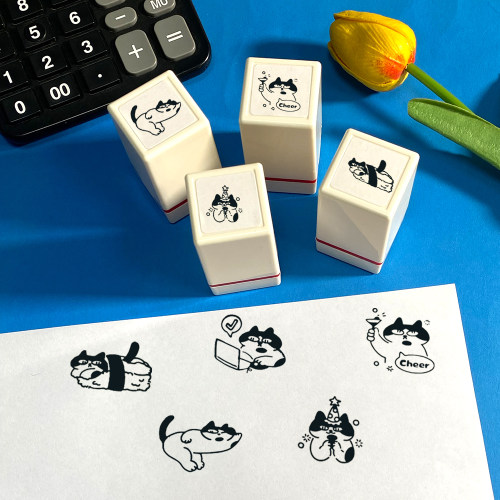 可爱猫咪印章老师奖励印章非常适合课堂活动 庆祝活动和派对礼物
