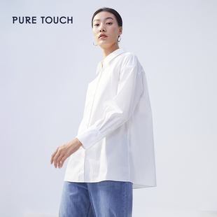 新款 pure 百搭设计感通勤显瘦上衣夏季 廓形时尚 touch女士白衬衫