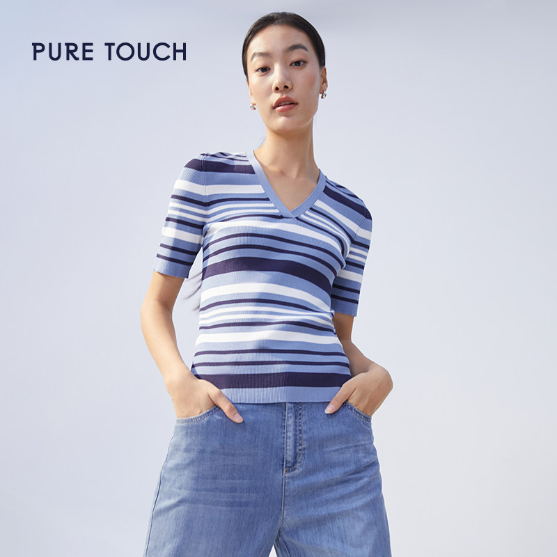pure touch夏季女士针毛针织衫