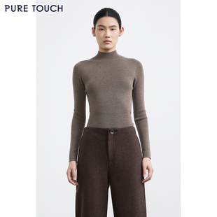 PURE 羊毛针织修身 TOUCH女装 半高领打底衫 毛衣 25秋冬新款 商场同款