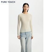 弹力内搭针织衫 商场同款 26春夏新款 圆领羊毛打底衫 PURE TOUCH女装