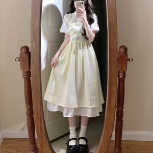 初中学生文艺学院风连衣裙夏季女大童可爱甜美小清新气质淑女裙子