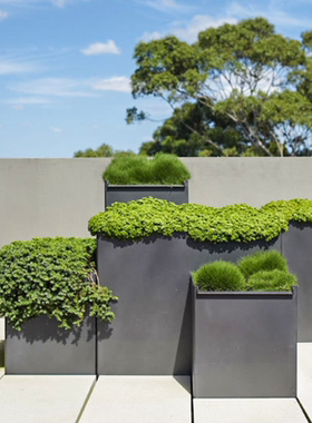 户外铁艺花箱田园花槽落地花架防锈阳台花器花盆绿化花卉架定制娏