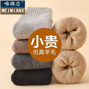 羊毛袜厚袜子男冬男士 加厚加绒超厚毛巾保暖棉袜冬天抗寒毛绒 冬季