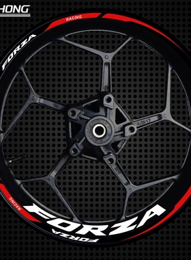 适用本田FORZA佛沙NSS350/300/750摩托车反光改装饰轮毂贴纸贴花