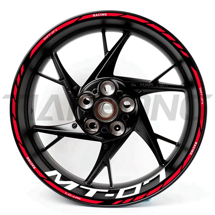 适用于雅马哈摩托车MT-03 07 09 10轮毂车圈钢圈防水反光贴纸贴花