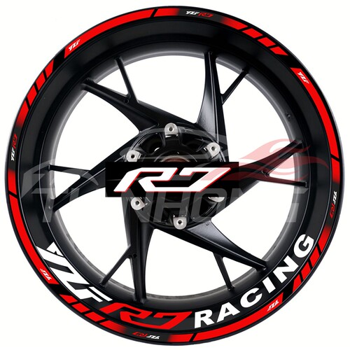 适用17寸机车雅马哈YZF R7轮毂个性改装车圈钢圈防水反光贴纸贴花