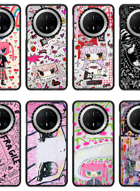 CASEJiAK SAIAKUNANA涂鸦女孩适用于HUAWEI华为mate80ProMax手机壳防摔Mate70Pro/60Pro+手机壳磁吸保护套