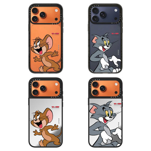 CASEOOTD可爱猫和老鼠杰瑞和汤姆适用于iPhone苹果17 16Pro Max手机壳15/14plus磁吸13 12pro透明保护壳套