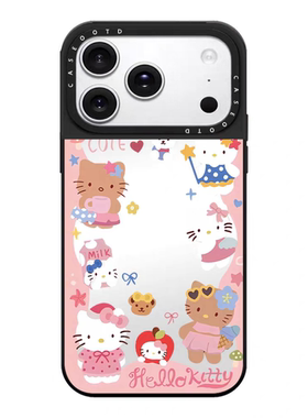 CASEOOTD HELLO KittyKT猫适用于苹果17Pro Max磁吸iPhone17/16/15/14 plus13 12pro max手机壳镜面11保护套