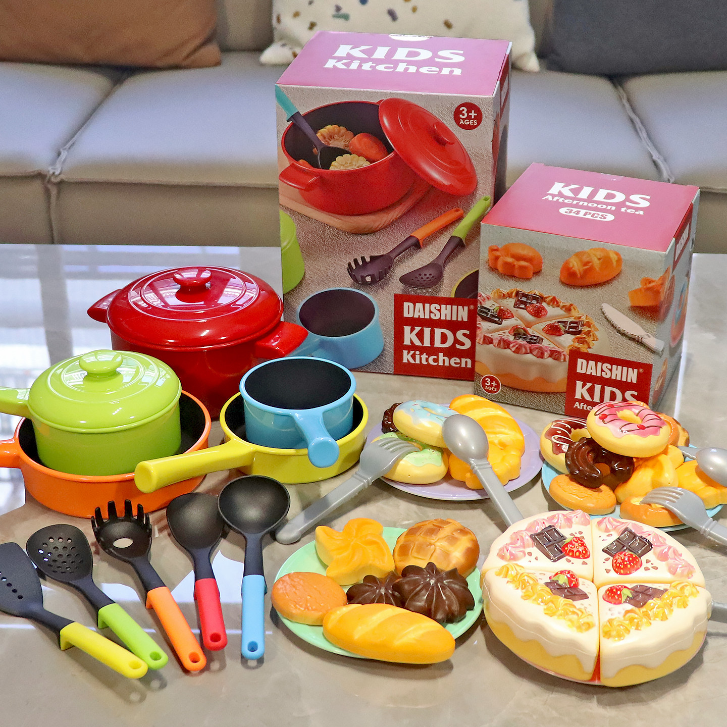 儿童厨房玩具套装炒菜煮饭仿真早教电饭锅女孩过家家做饭厨具