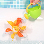 儿童宝宝洗澡玩具网红小黄鸭子旋转水车套装 婴儿游泳男女孩不进水