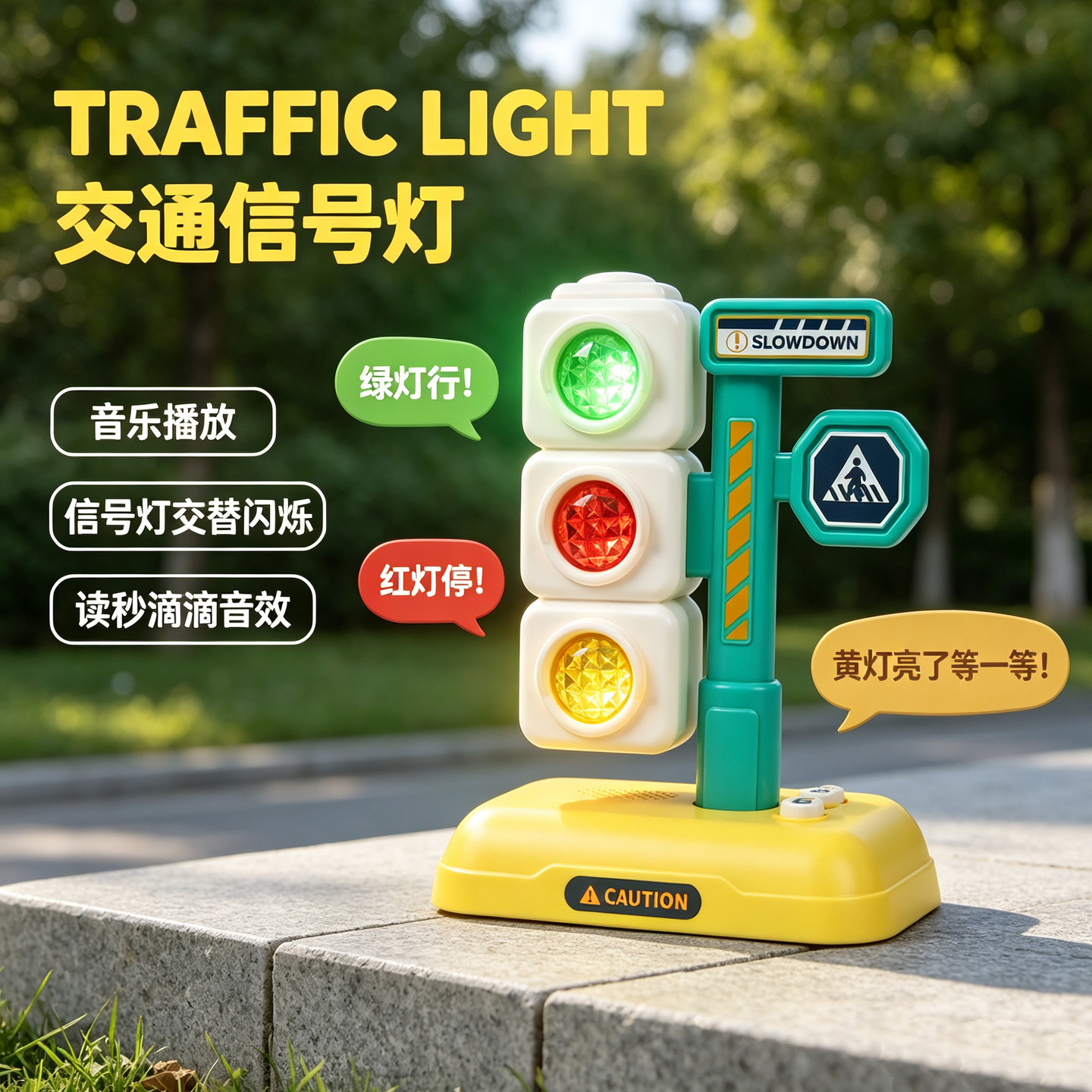 早教交通红绿灯仿真模型玩具图片