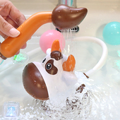 宝宝花洒玩具儿童小奶牛婴儿洗澡神器电动喷水淋浴盆喷头室男女孩