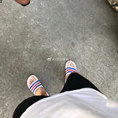 U43664 一字拖鞋 Adidas阿迪达斯新款 舒适耐磨沙滩男女户外凉拖鞋