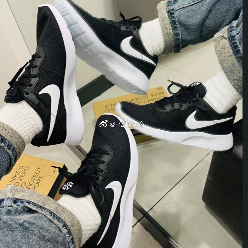 NIKE TANJUN 耐克男子网面透气轻便低帮休闲运动跑步鞋DJ6258-003