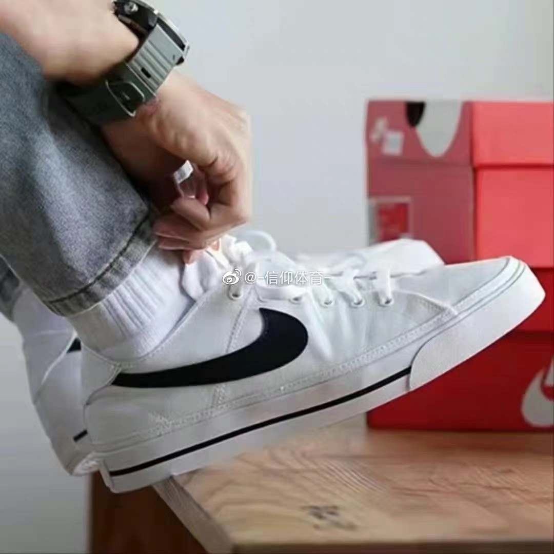 耐克/Nike Court Legacy男子低帮运动板鞋帆布小白鞋 CW6539-101-封面