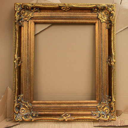 欧式实木角花框定制油画框仿古金做旧画框相框宽度13厚度5.6cm