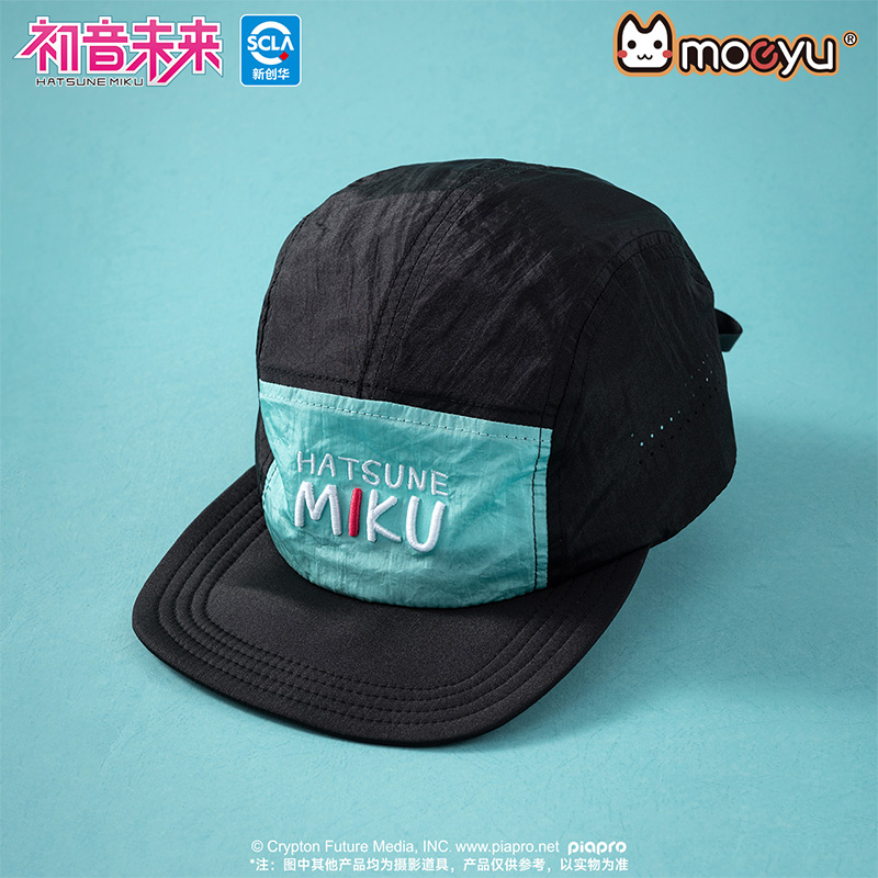 moeyu初音未来跑一跑夏季户外速干防晒遮阳棒球帽鸭舌帽miku周边