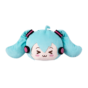 moeyu初音未来眯眯眼系列多功能抱枕毯可爱miku靠枕秋冬毛毯周边