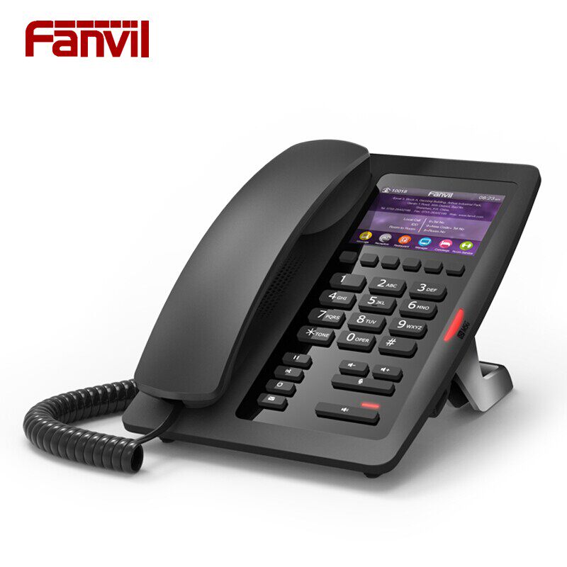 Fanvil 方位H5酒店客房VoIP网络IP电话机彩屏酒店定制面板SIP话机