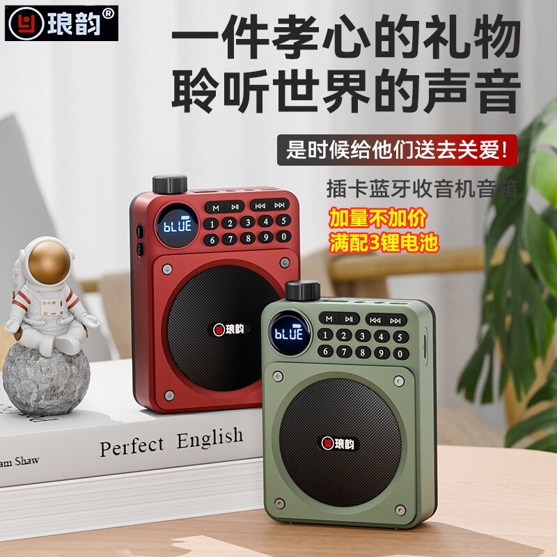 琅韵C65扩音器小蜜蜂无线蓝牙音响箱收音机大音量充电式插卡便携