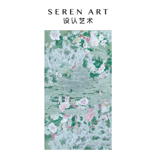 中式 SEREN ART 游宴霄庭 饰挂墙珠光拼图740片 艺术高级氛围感装