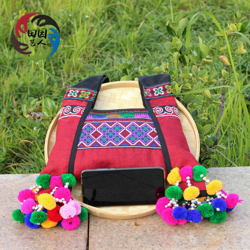 2020 NEW NATIONAL STYLE STAGE EMBROIDERY VERSATILE CASUAL ZIPPER CROSSBODY BAG SHOULDER BAG DANCE PROPS