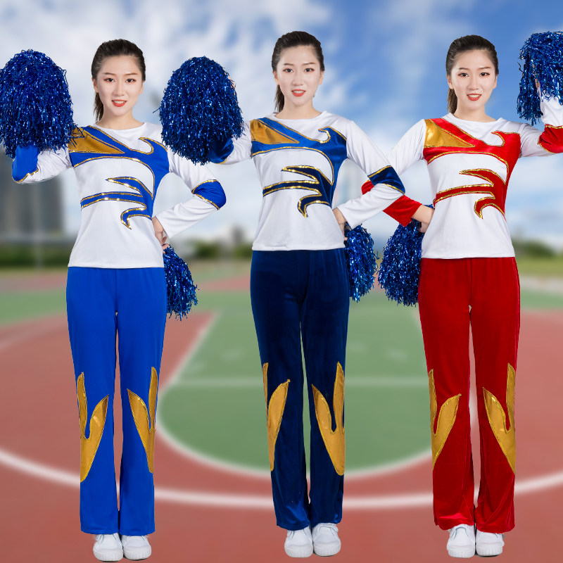 新款学生拉拉队啦啦操服装演出服女团体健美操服健身舞表演服套装