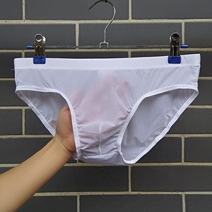 丝滑透气潮男青年短裤 男士 超薄性感三角裤 无痕内裤 冰丝透明一片式