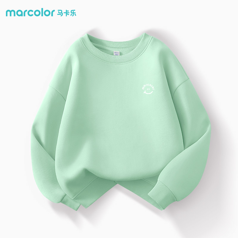 马卡乐童装女童卫衣春秋款儿童宽松休闲打底衫中大童秋季柔软长袖