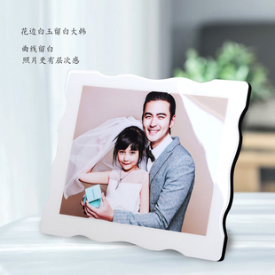 定制婚纱影楼大韩水晶相框拉米娜合影摆台展示大照片简约广告挂墙