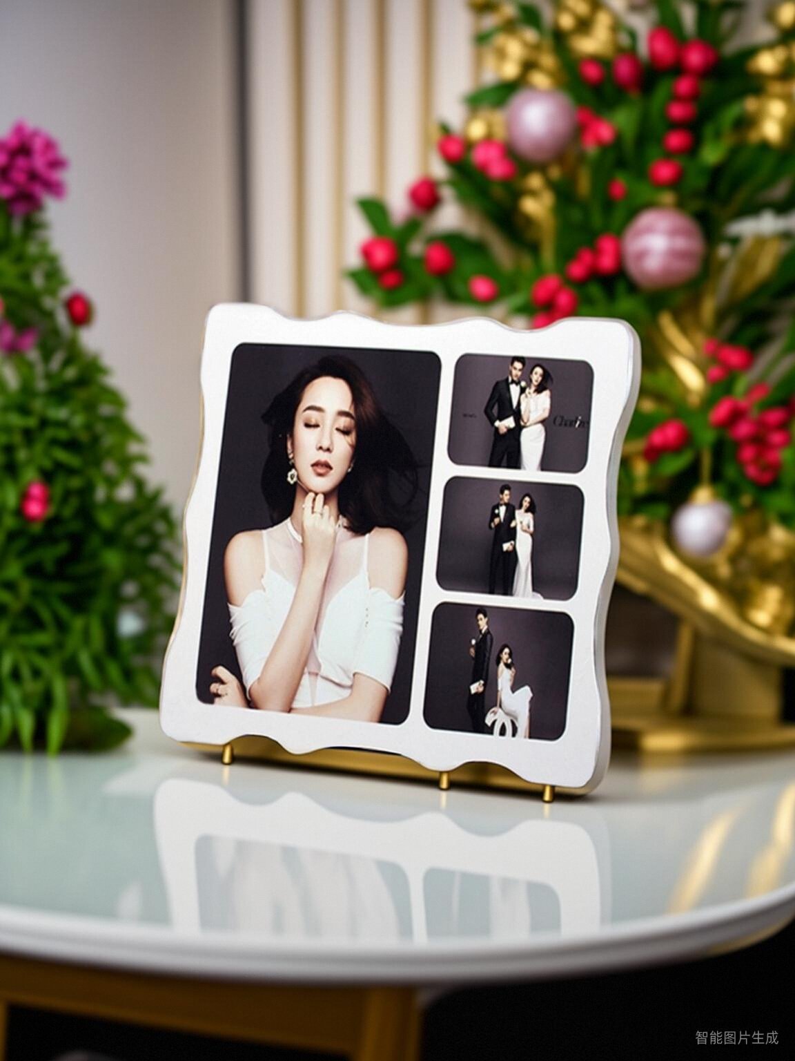 桌面摆台精致大韩水晶九宫格8-12寸照片装饰制作宝宝婚纱挂墙相框