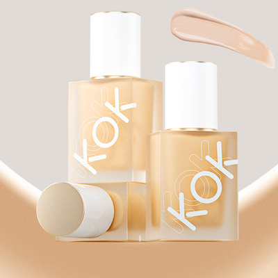 KOK花花持妆粉底液轻薄遮瑕