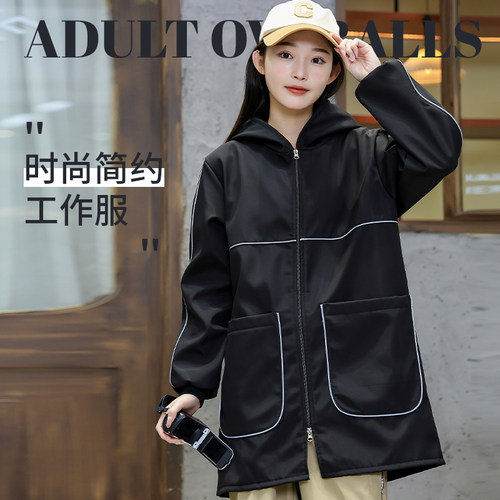 女士罩衣工作服防水保暖耐脏加绒