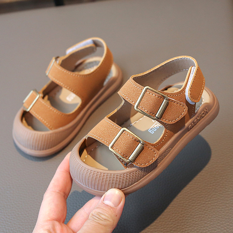 夏季新款宝宝凉鞋包头1一3岁半2软底防滑婴儿学步鞋女男童沙滩鞋