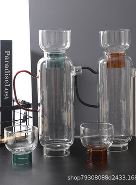 ins小清新创意冷水壶套组耐热玻璃茶壶茶杯家用凉水壶果汁花茶壶