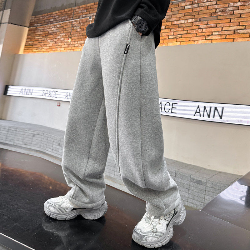 Jkids韩国男童裤子春秋2026新款儿童运动裤大童弯刀裤男孩春装潮