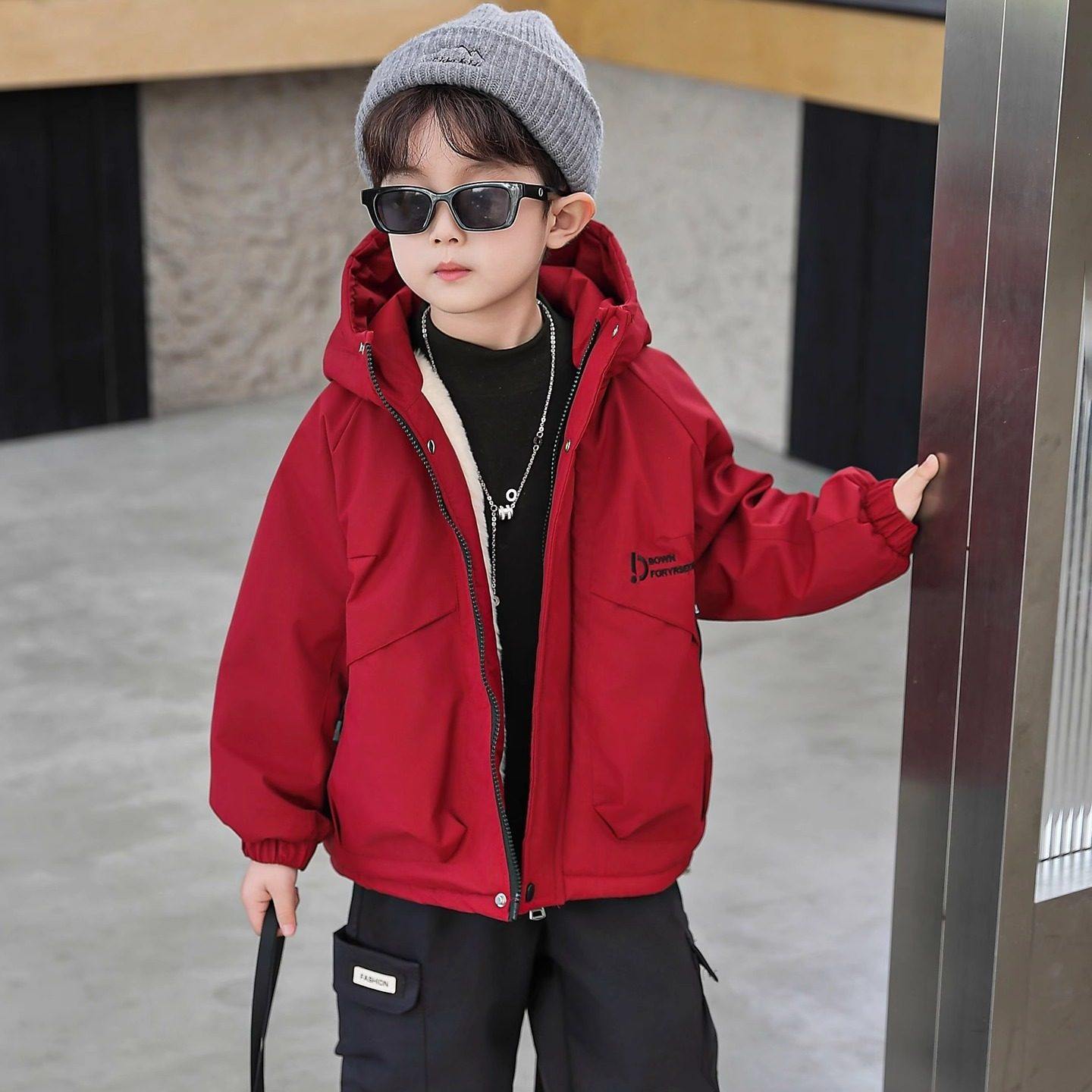 潮童轻奢男童加绒外套秋冬派克服2025新款儿童冲锋衣宝宝夹棉衣服,童装/婴儿装/亲子装,普通外套,淘宝优惠券,粉丝福利购,淘宝优惠卷