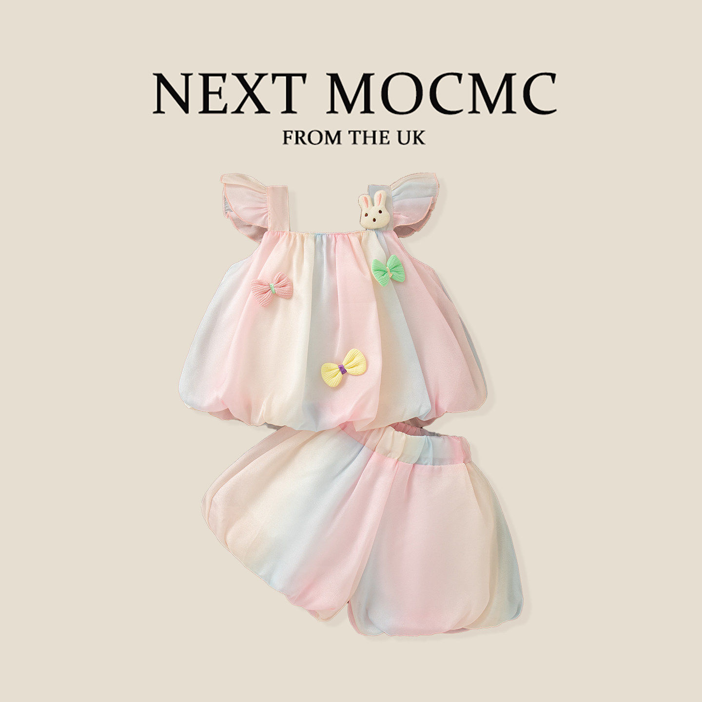 NEXT MOCMC 女宝宝夏套装女童1-2-3岁幼儿洋派短裤裙子两件套夏装